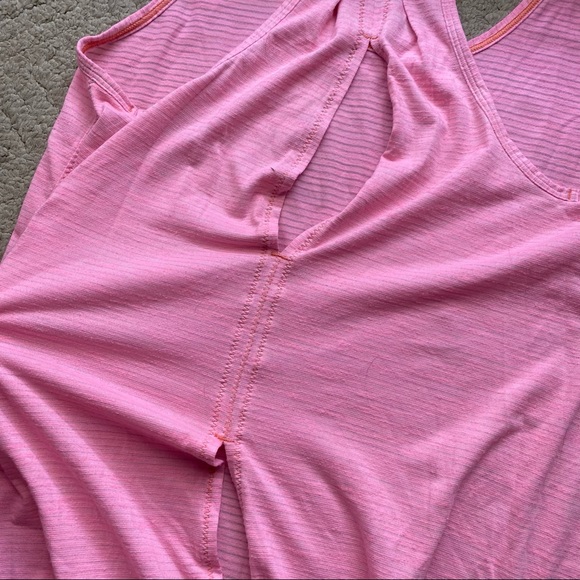 LULULEMON heathered Yum Yum Pink split tie-back Salut the Sun tank top 6 - Picture 11 of 12